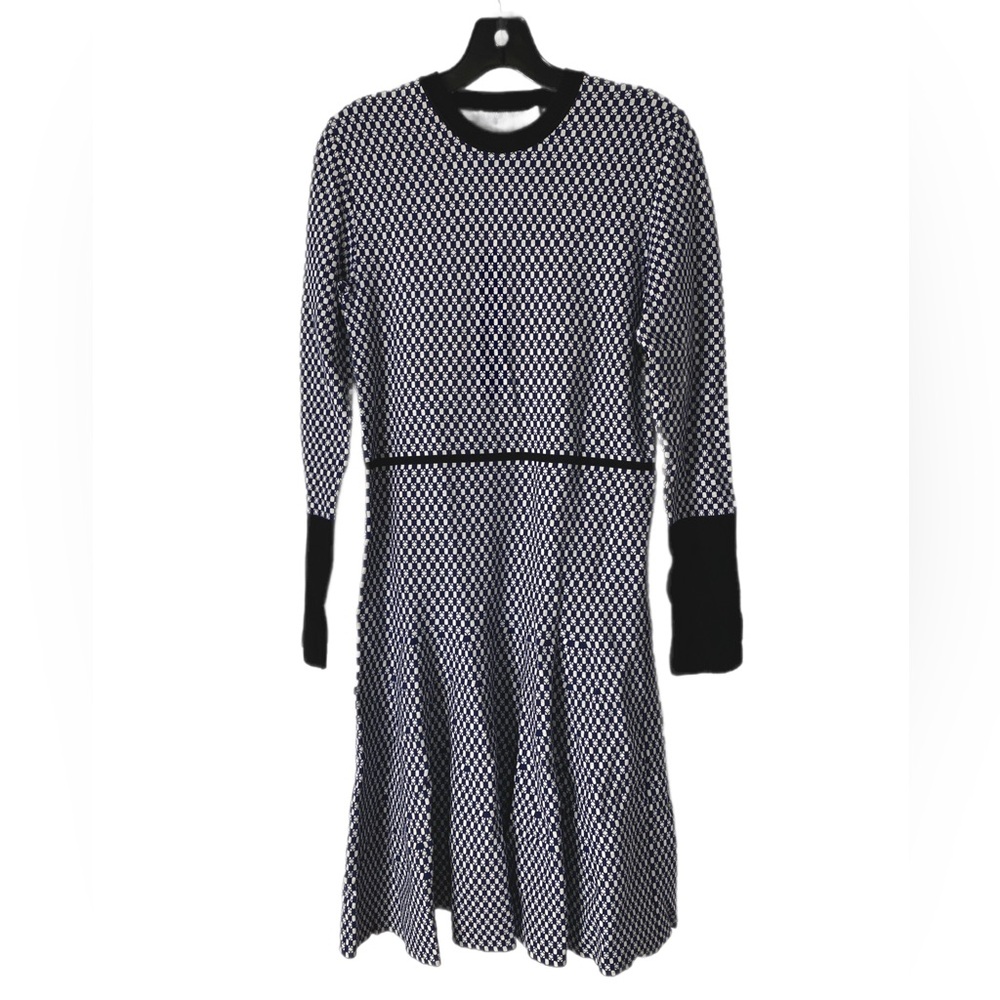 Sportmax long sleeve jacquard stretch knit sweater dress Sz L - Picture 7 of 11